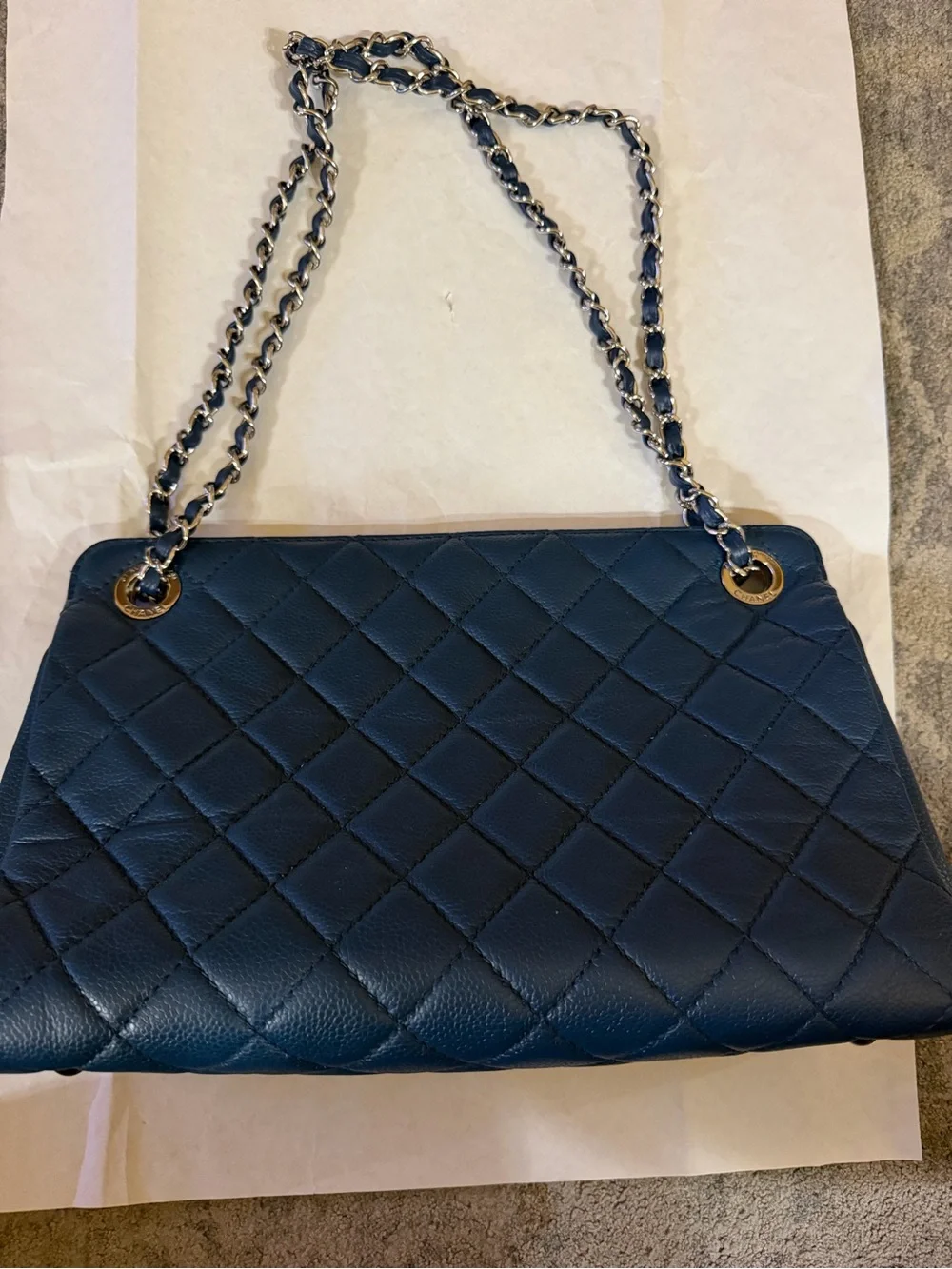 CHANEL Quilted Shoulder Bag in Teal